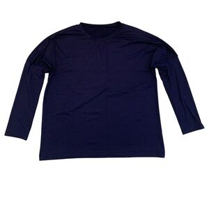 💜 Navy Blue Long Sleeve Top - Size Medium - Comfortable & Versatile